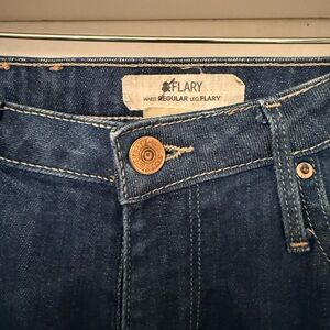 &Flary Women's Dark Blue Flare Jeans - Size 29x34